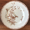Assiette plate ancienne Terre de Fer décor Marguerite marron attribution Lunéville fin 19ème siècle par Hello Broc brocante en ligne