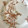 Assiette plate ancienne Terre de Fer décor Marguerite marron attribution Lunéville fin 19ème siècle par Hello Broc brocante en ligne