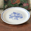 Assiette plate vintage en faïence de Moulin des Loups Orchies France décor Oiseau bleu diamètre de 24 cm par Hello Broc brocante en ligne
