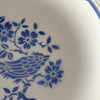 Assiette plate vintage en faïence de Moulin des Loups Orchies France décor Oiseau bleu diamètre de 24 cm par Hello Broc brocante en ligne