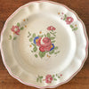 Ensemble coordonné assiette plate et assiette creuse en céramique décor vintage fleurs peint à la main diamètre de 24 cm par Hello Broc brocante en ligne