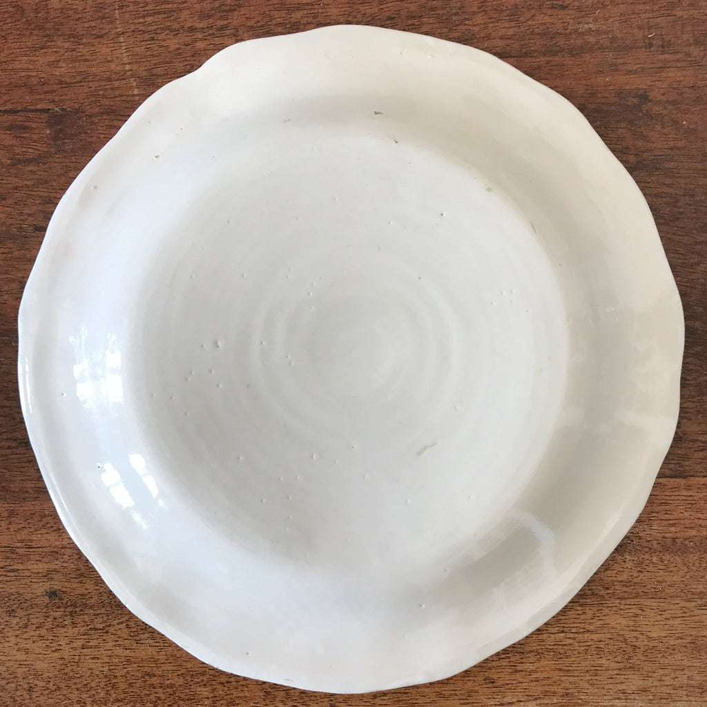 Ensemble coordonné assiette plate et assiette creuse en céramique décor vintage fleurs peint à la main diamètre de 24 cm par Hello Broc brocante en ligne