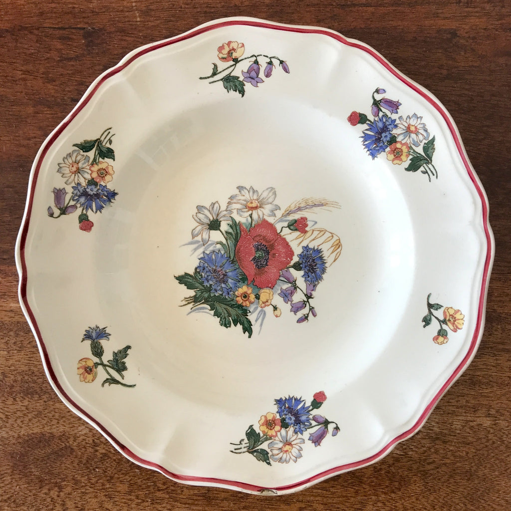 Paire assiettes creuses ou à soupe vintage Agreste de Sarreguemines diamètre 25 cm par Hello Broc brocante en ligne