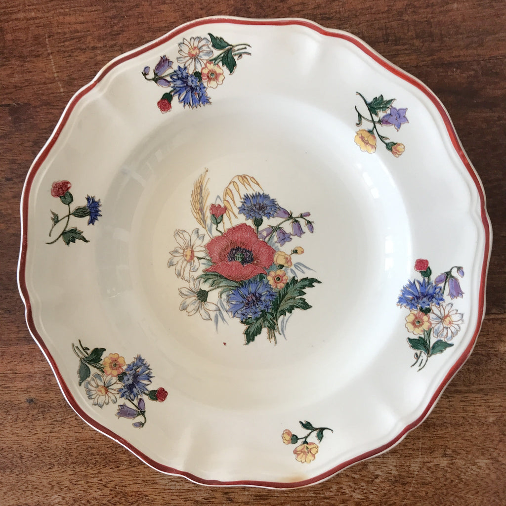 Paire assiettes creuses ou à soupe vintage Agreste de Sarreguemines diamètre 25 cm par Hello Broc brocante en ligne