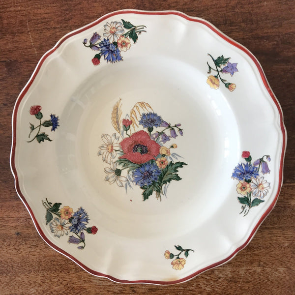 Paire assiettes creuses ou à soupe vintage Agreste de Sarreguemines diamètre 25 cm par Hello Broc brocante en ligne
