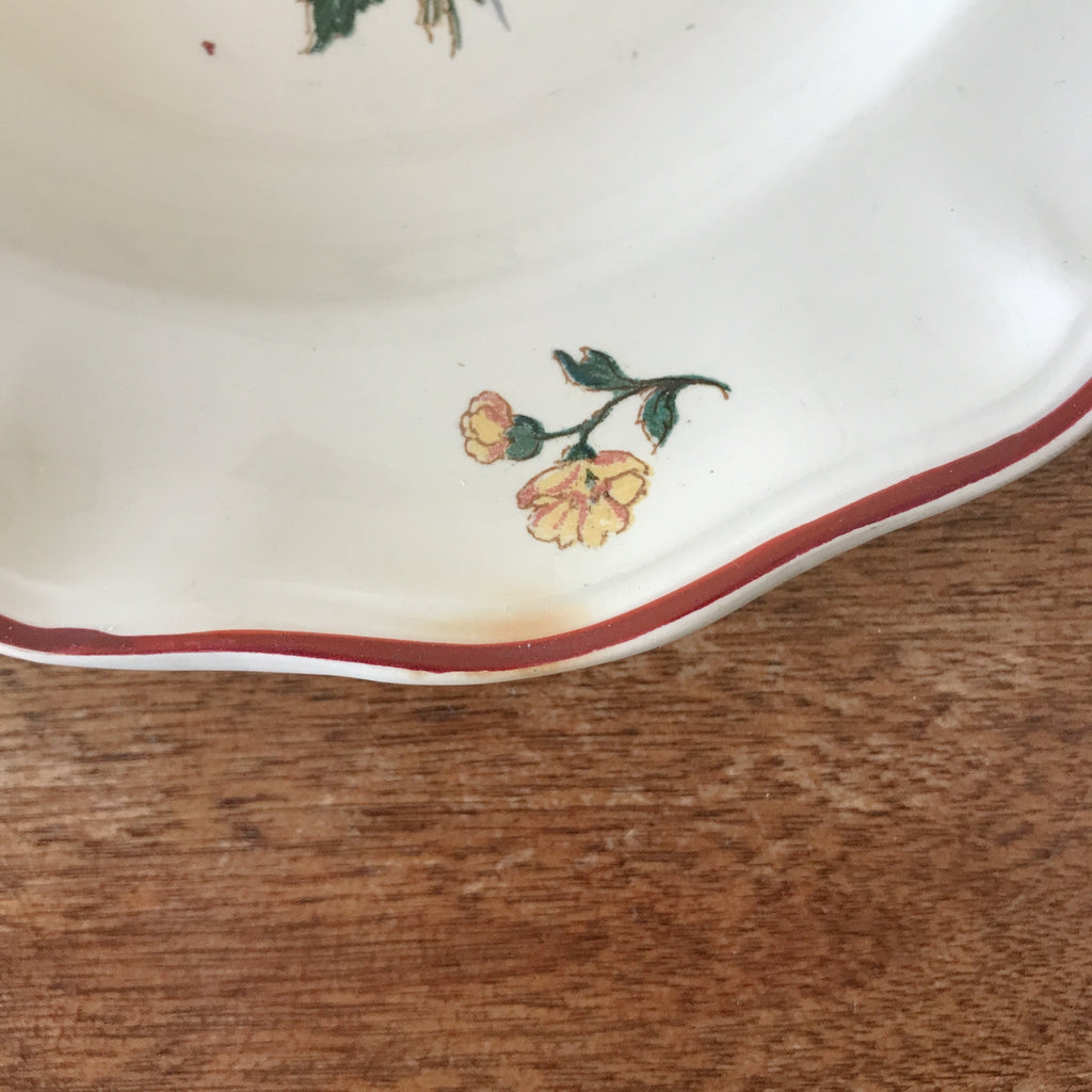 Paire assiettes creuses ou à soupe vintage Agreste de Sarreguemines diamètre 25 cm par Hello Broc brocante en ligne