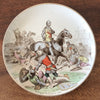 Lot de 6 assiettes anciennes de collection en faïence polychrome Creil & Montereau Nos Gloires Militaires fin du 19ème siècle diamètre de 20 cm par Hello Broc brocante en ligne 