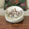 Lot de 6 assiettes anciennes de collection Terre de Fer polychrome Creil & Montereau Nos Gloires Militaires fin du 19ème siècle diamètre de 20 cm par Hello Broc brocante en ligne 