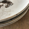 Lot de 6 assiettes anciennes de collection Terre de Fer polychrome Creil & Montereau Nos Gloires Militaires fin du 19ème siècle diamètre de 20 cm par Hello Broc brocante en ligne 