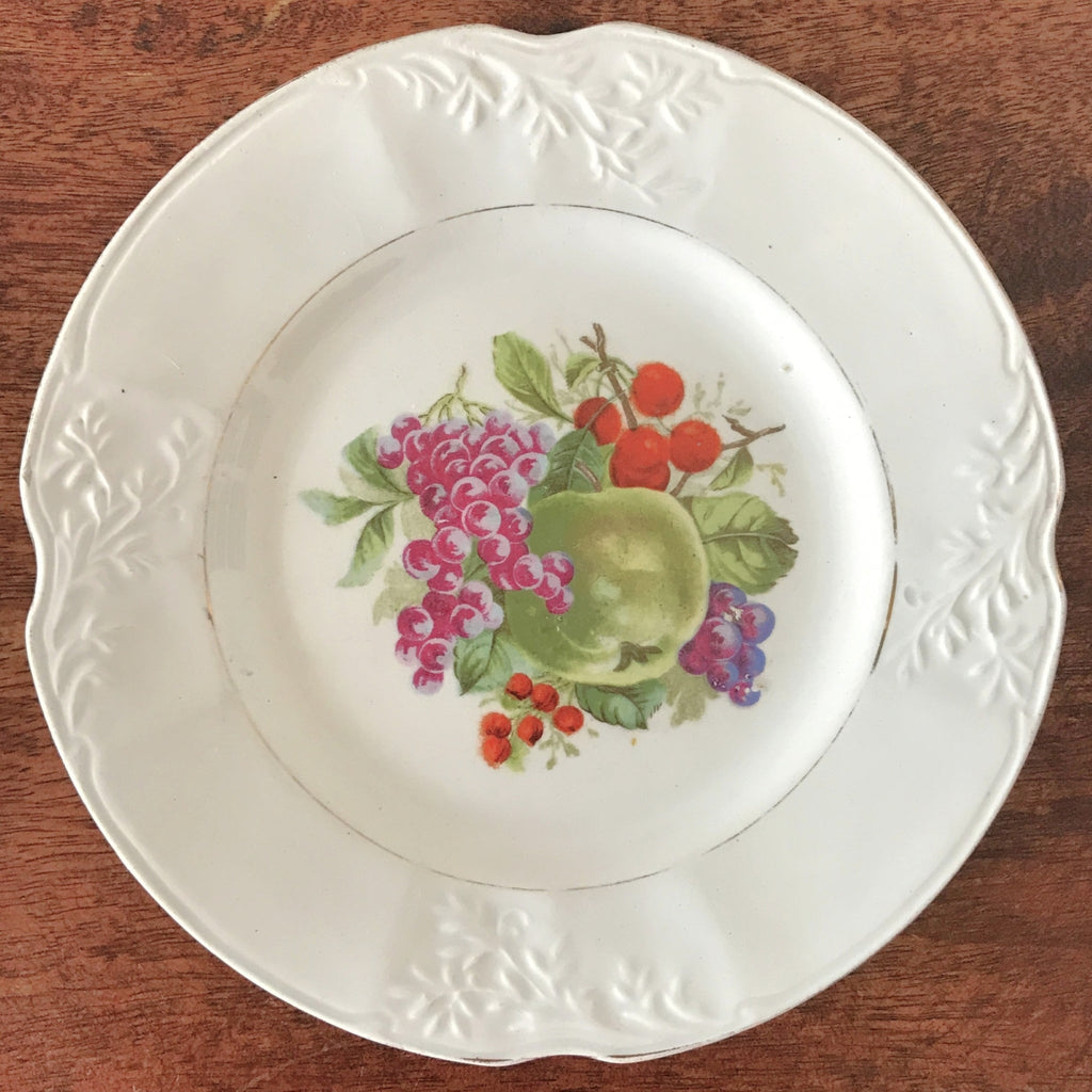 Lot de 2 assiettes anciennes à entremets ou dessert en faïence Orchies Nord France par Hello Broc brocante en ligne