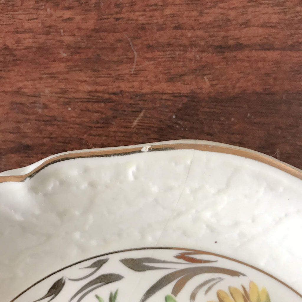 Ensemble de 6 assiettes à dessert en céramique de Céranord France décor bouquet fleurs par Hello Broc brocante en ligne