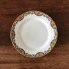 Lot de 6 assiettes à dessert en porcelaine de Limoges bordure jaune et fleurs multicolores par Hello Broc brocante en ligne