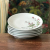 Lot de 6 assiettes à dessert ou à fromage en porcelaine Winterling décor Géranium Sauvage par Mobil par Hello Broc brocante en ligne