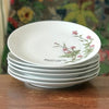 Lot de 6 assiettes à dessert ou à fromage en porcelaine Winterling décor Géranium Sauvage par Mobil par Hello Broc brocante en ligne