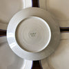 Lot de 5 assiettes à dessert en porcelaine blanche liserés doré et bleu UML France diamètre de 20,5 cm par Hello Broc brocante en ligne
