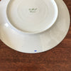 Lot de 5 assiettes à dessert en porcelaine blanche liserés doré et bleu UML France diamètre de 20,5 cm par Hello Broc brocante en ligne