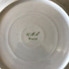 Lot de 5 assiettes à dessert en porcelaine blanche liserés doré et bleu UML France diamètre de 20,5 cm par Hello Broc brocante en ligne