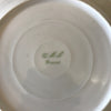 Lot de 5 assiettes à dessert en porcelaine blanche liserés doré et bleu UML France diamètre de 20,5 cm par Hello Broc brocante en ligne
