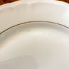 Lot de 6 assiettes à dessert blanches avec liserés dorés en porcelaine du Berry diamètre de 18 cm par Hello Broc brocante en ligne 