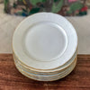 Lot de 6 assiettes à dessert blanches avec liserés dorés en porcelaine du Berry diamètre de 18 cm par Hello Broc brocante en ligne 