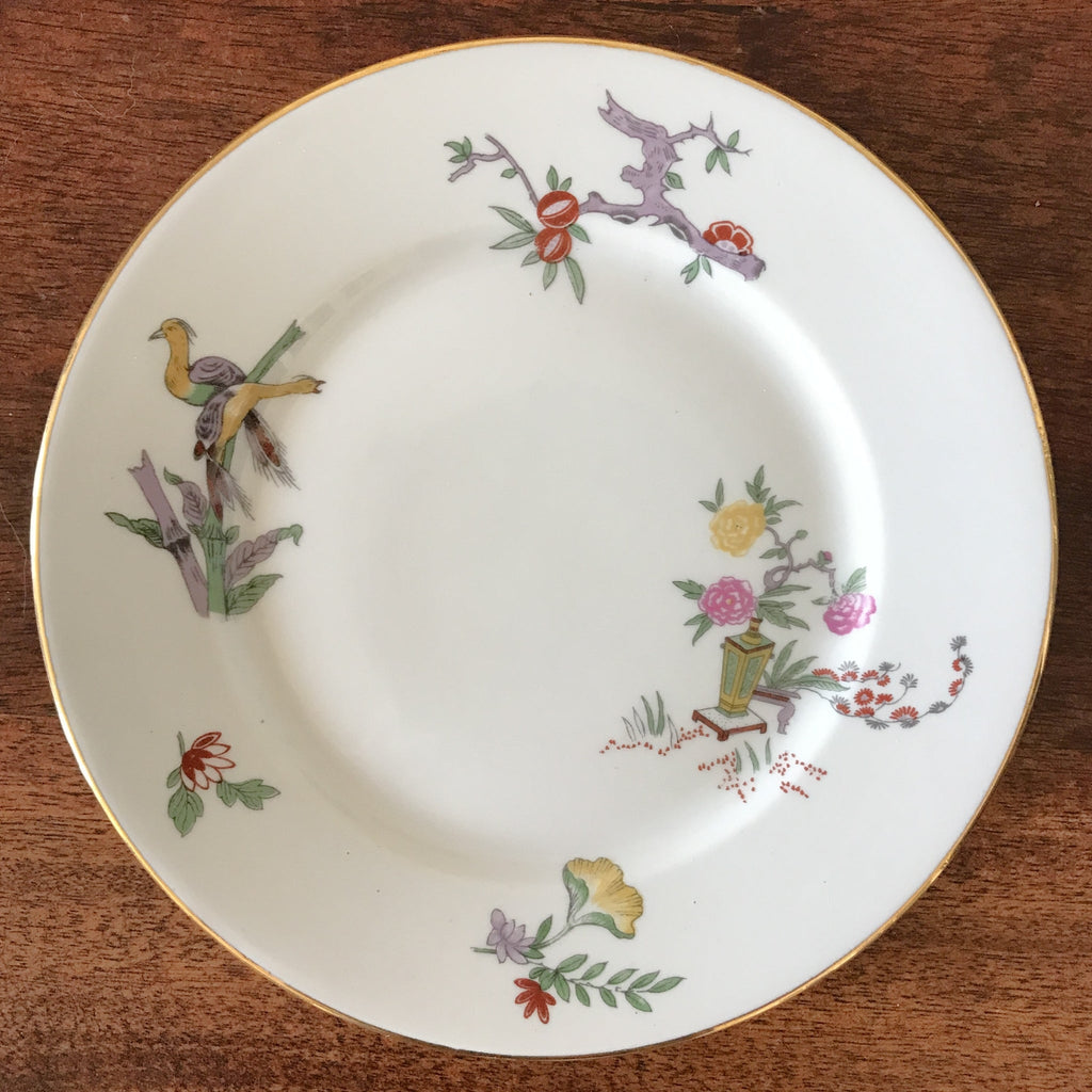 Lot de 8 assiettes à dessert anciennes en porcelaine de Limoges W.G. & Co décor japonisant par Hello Broc brocante en ligne