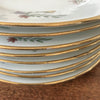 Lot de 8 assiettes à dessert anciennes en porcelaine de Limoges W.G. & Co décor japonisant par Hello Broc brocante en ligne