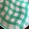 Ensemble de 4 petites assiettes à thé ou à dessert vintage années 60 de Salins France décor Croisette jaune ou vert par Hello Broc brocante en ligne