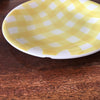 Ensemble de 4 petites assiettes à thé ou à dessert vintage années 60 de Salins France décor Croisette jaune ou vert par Hello Broc brocante en ligne
