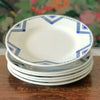 Lot de 6 assiettes à dessert Art Déco décor Pax par Moulin des Loups et Hamage Orchies France diamètre de 19 cm par Hello Broc brocante en ligne