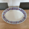 Plat ovale ancien en faïence de Lunéville décor Rouennais par Hello Broc brocante en ligne