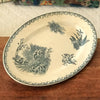 Plat de service ancien forme ovale en faïence de Pexonne décor Oiseaux par Hello Broc brocante en ligne