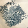 Plat de service ancien forme ovale en faïence de Pexonne décor Oiseaux par Hello Broc brocante en ligne