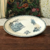Plat de service ovale en faïence de Pexonne décor Oiseaux par Hello Broc brocante en ligne