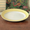 Plat de service ovale en faïence blanche et jaune Orchies Moulin des Loups France par Hello Broc brocante en ligne