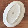Plat de service ovale en faïence blanche et jaune Orchies Moulin des Loups France par Hello Broc brocante en ligne