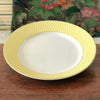 Plat de service rond en faïence blanche et jaune Orchies Moulin des Loups France diamètre de 27 cm par Hello Broc brocante en ligne