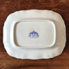 Plat de service rectangulaire en faïence de Sarreguemines décor floral bleu Lancaster par Hello Broc brocante en ligne
