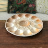 Grand plat de service rond en barbotine pour huîtres, fruits de mer et coquillages Sarreguemines par Hello Broc brocante en ligne