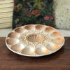 Grand plat de service rond en barbotine pour huîtres, fruits de mer et coquillages Sarreguemines par Hello Broc brocante en ligne