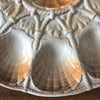 Grand plat de service rond en barbotine pour huîtres, fruits de mer et coquillages Sarreguemines par Hello Broc brocante en ligne