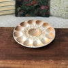 Grand plat de service rond en barbotine pour huîtres, fruits de mer et coquillages Sarreguemines par Hello Broc brocante en ligne