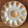 Grand plat de service rond en barbotine pour huîtres, fruits de mer et coquillages Sarreguemines par Hello Broc brocante en ligne