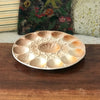 Grand plat de service rond en barbotine pour huîtres, fruits de mer et coquillages Sarreguemines par Hello Broc brocante en ligne