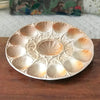 Grand plat de service rond en barbotine pour huîtres, fruits de mer et coquillages Sarreguemines par Hello Broc brocante en ligne
