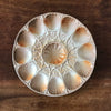 Grand plat de service rond en barbotine pour huîtres, fruits de mer et coquillages Sarreguemines par Hello Broc brocante en ligne