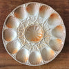 Grand plat de service rond en barbotine pour huîtres, fruits de mer et coquillages Sarreguemines par Hello Broc brocante en ligne