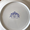 Plat de service vintage rond et creux en faïence de Sarreguemines décor Lancaster bleu diamètre de 31 cm par Hello Broc brocante en ligne
