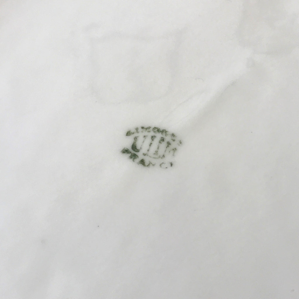 Grand plat de service ovale en porcelaine ULIM Limoges France à décor pavots longueur 40 cm par Hello Broc brocante en ligne