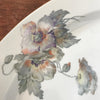 Grand plat de service ovale en porcelaine ULIM Limoges France à décor pavots par Hello Broc brocante en ligne