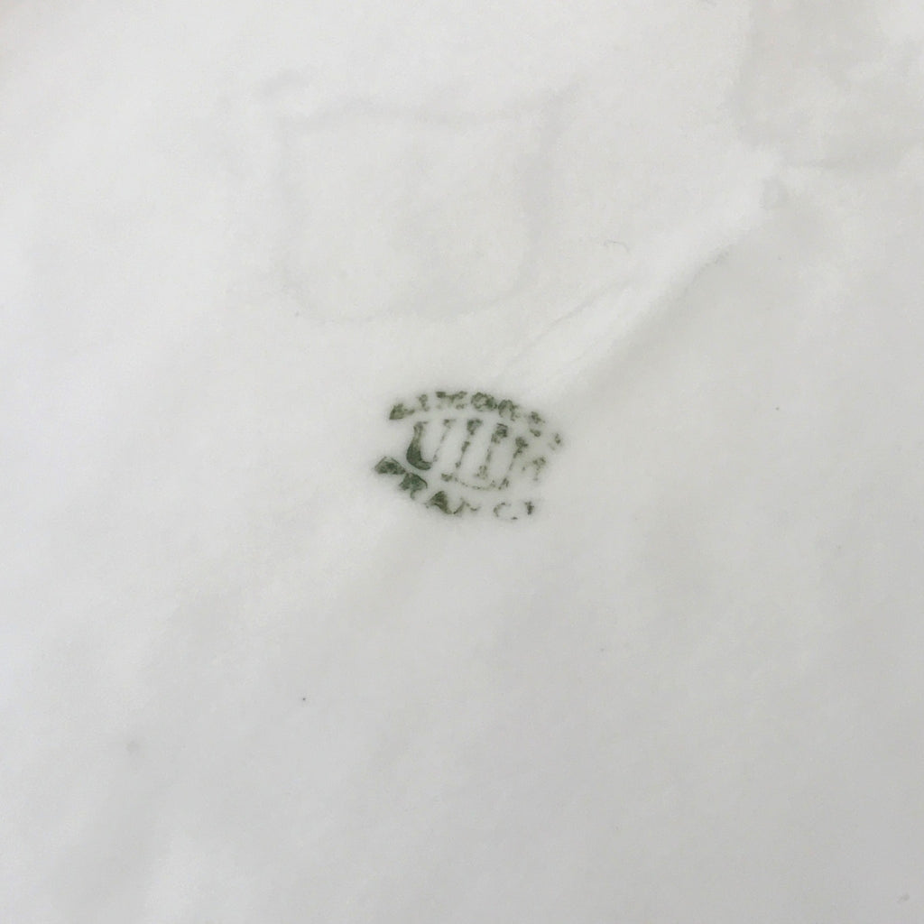 Grand plat de service ovale en porcelaine ULIM Limoges France à décor pavots par Hello Broc brocante en ligne